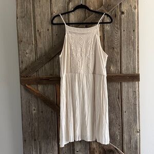 Mossimo Supply Co. Cream Crochet Detail Top